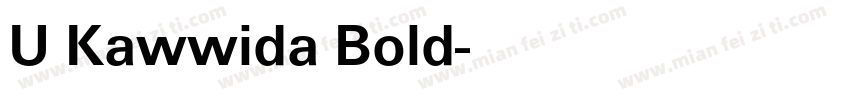 U Kawwida Bold字体转换